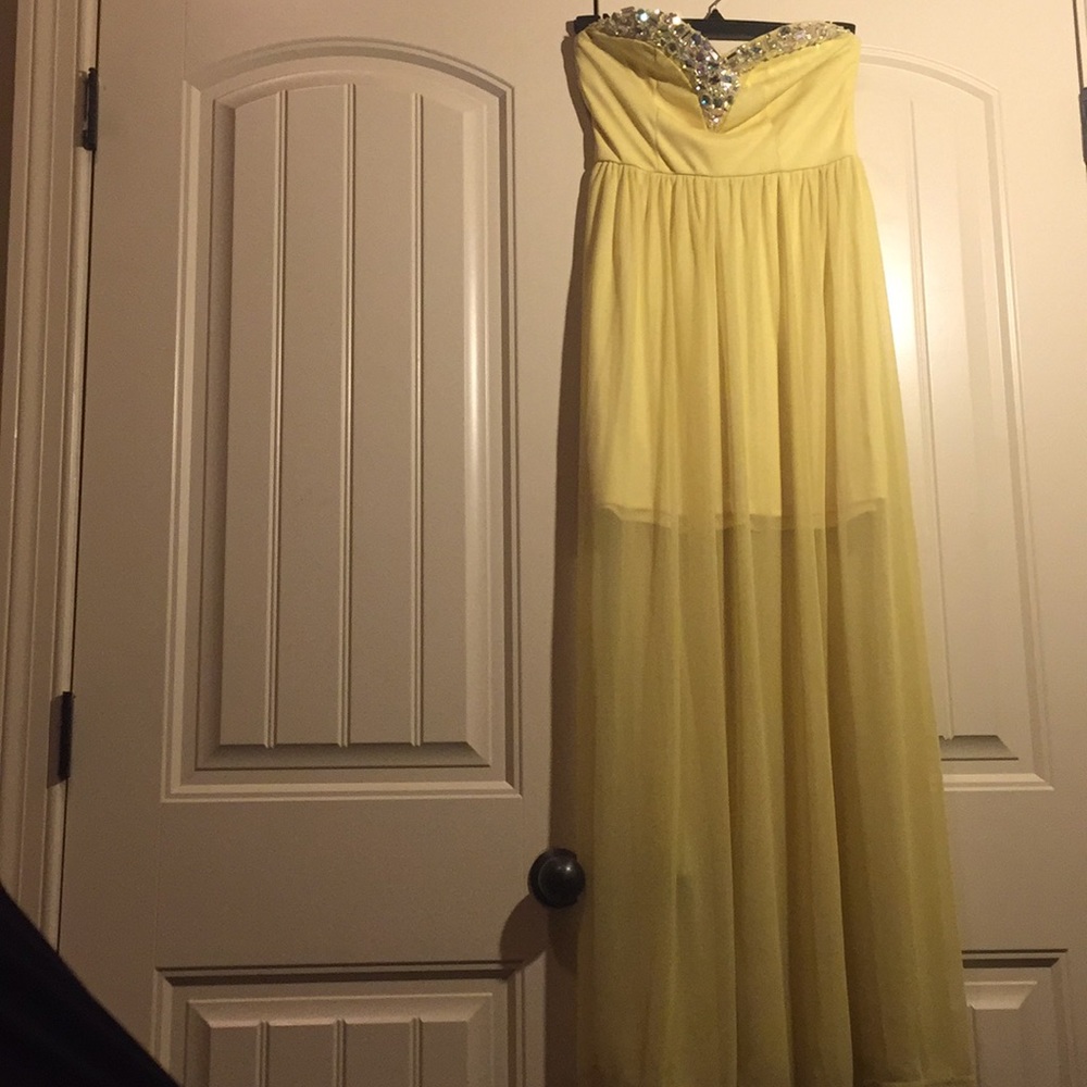 Yellow prom dress